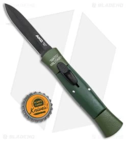 AKC 007 Concord NATO Military OTF Automatic Knife OD Green (2.75" Black Dagger) -Knife Shop AKC 007 Concord NATO Military OTF Auto OD Green Black Dagger BHQ 158254 jr bottlecap