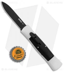 AKC 007 Concord OTF Automatic Knife White/Black (2.75" Black Flat) 9 AKC 007 Concord OTF Automatic Knife White/Black (2.75" Black Flat) -Knife Shop AKC 007 Concord OTF White Black Flat GX 30496 jr bottlecap