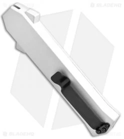 AKC F-16 D/A Bayonet OTF Automatic Knife White (3.3" Satin) -Knife Shop AKC F 16 White DA OTF Bayo Satin Plain BP 23853 jr side