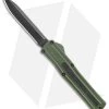 AKC F-20 D/A OTF Automatic Knife Green Aluminum (3.6" Black) -Knife Shop AKC F 20 DA Dagger OTF Auto OD Green Black BHQ 140846 jr