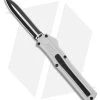 AKC F-20 D/A Dagger OTF Automatic Knife White Aluminum (3.6" Two Tone) -Knife Shop AKC F 20 DA Dagger OTF Auto White Aluminum TT BHQ 179206 jr