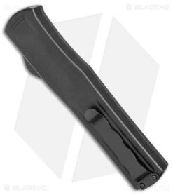 AKC F-20 D/A Dagger OTF Automatic Knife /w Tie Dye Inlay (3.5" Satin) -Knife Shop AKC F 20 DA SP OTF Auto Black Tie Dye Inlay Satin BHQ 152893 jr side