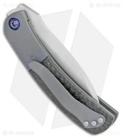 Aaron Frederick Custom Top Flipper Knife Lightning Strike CF/Ti (3" Satin) -Knife Shop Aaron Frederick Custom Top Flipper Lightning Strike CF Ti Satin BHQ 102298 jr side