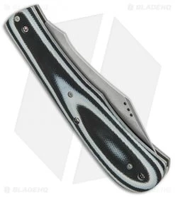 Aaron Frederick / Trash Panda Knives Kit Slip Joint Black/Gray G-10 (3.5" SW) -Knife Shop Aaron Frederick Trash Panda Kit Bowie SJ Black Gray G 10 BHQ 92374 jr side