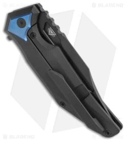 Arcane Design The ABYSS Frame Lock Knife Black Titanium (3.5" Black M390) -Knife Shop Arcane Design The Abyss Ti FL Black Black BHQ 163846 jr side