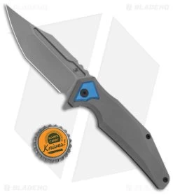 Arcane Design The ABYSS Frame Lock Knife Gray Titanium (3.5" SW M390) -Knife Shop Arcane Design The Abyss Ti FL SW Gray BHQ 163844 jr bottlecap