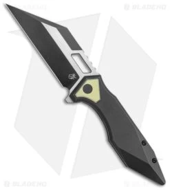 Arcane Design The CRAWLER Frame Lock Knife Black Titanium (3.6" Two-Tone M390)