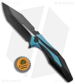Arcane Design X Isham Bladeworks PLEXUS Knife Black/Blue Ti (3.5" Black M390) -Knife Shop Arcane Design x Isham Bladeworks PLEXUS Black Ti PVD BHQ 141916 jr bottlecap