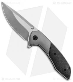 Arcform Catalyst Flipper Knife Ti/Carbon Fiber (3.5" Stonewash) TuffKnives