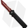 Paragon PARA-X Tanto Blood Line Automatic Smooth Black (3.6" Red Serr) -Knife Shop Asheville Steel Para X Tanto Blood Line smooth black red serr BHQ 84400 er