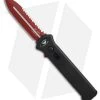 Paragon PARA-XD Blood Line Dagger OTF Auto Knife Smooth Black (3.6" Red Serr) -Knife Shop Asheville Steel Paragon PARA XD Blood Line smooth black red serr BHQ 76367 er