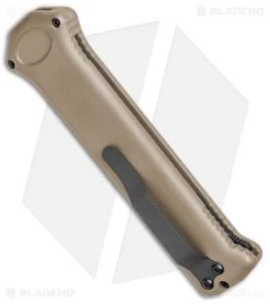 Paragon PARA-XD Dagger OTF Automatic Knife FDE (3.5" Black Serr) -Knife Shop Asheville Steel Paragon PARA XD Dagger OTF FDE Black Serr PARA XD SP DE CB 1XL BHQ 78135 jr side