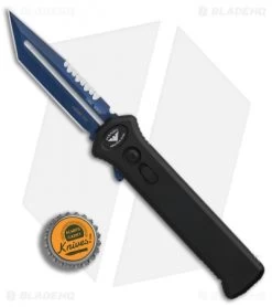 Paragon PARA-XD Tanto OTF Auto Knife Smooth (Blue Line Serr) -Knife Shop Asheville Steel Paragon PARA XD Tanto Blue blue serr BHQ 83449 er bottlecap
