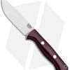 Bark River Bravo 1 Fixed Blade Knife Burgundy Canvas Micarta (4.25" Satin 3V) -Knife Shop Bark River Bravo 1 3V Rampless Burgundy Satin BHQ 101509 jr