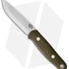 Bark River Bushcrafter II Fixed Blade Knife Green Canvas Micarta (4.5" CPM-3V) -Knife Shop Bark River Bushcrafter II Green Canvas Micarta CPM 3V BA06223MGC BHQ 38860 jr