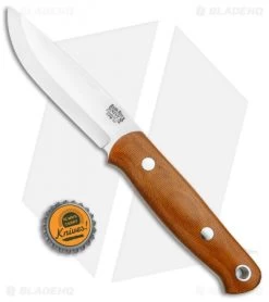 Bark River Bushcrafter II Fixed Blade Knife Natural Canvas Micarta (4.5" 3V) -Knife Shop Bark River Bushcrafter II Natural Canvas Micarta BA06223MNC BHQ 97579 jr bottlecap