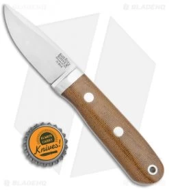 Bark River City Knife Natural Micarta Fixed Blade Knife (2.5" Satin Elmax) -Knife Shop Bark River City Knife Elmax Natural Canvas BHQ 115909 jr bottlecap
