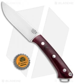 Bark River Fox River Fixed Blade Knife Burgundy Canvas Micarta (4" CPM-3V) -Knife Shop Bark River Fox River Burgundy Canvas Micarta BA01123MBU BHQ 102329 jr bottlecap