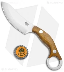 Bark River JX4 Bush Bat Fixed Blade Knife Natural Canvas Micarta (3.5" Satin) -Knife Shop Bark River JX4 Bush Bat Natural Canvas Micarta Satin BA10151MNC BHQ 92680 jr bottlecap