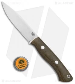 Bark River Knives Aurora Bushcraft Knife Green Canvas Micarta (4.5" 3V Satin) -Knife Shop Bark River Knives Aurora Bushcraft Burgundy Canvas Micarta Satin BA06122MBU BHQ 102680 jr bottlecap