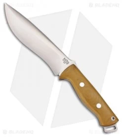 Bark River Knives Bravo Strike Force Knife Natural Canvas Micarta (6.75" Satin)