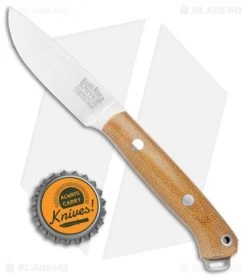 Bark River Little Creek Natural Canvas Micarta (2.5" Satin Cru Wear) 01-061M-NC -Knife Shop Bark River Little Creek Natural Canvas Micarta Satin BHQ 107283 jr bottlecap