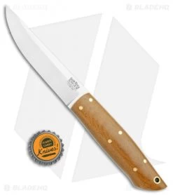 Bark River Puukko Fixed Blade Knife Natural Canvas Micarta (4.375" Satin 3V) -Knife Shop Bark River Puukko Natural Canvas Micarta Satin BA06129MNC BHQ 105040 jr bottlecap