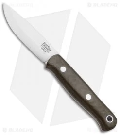 Bark River Ultra-Lite Bushcrafter Knife OD Green Canvas Micarta (3.375" Satin)