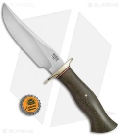Bark River Vest Pocket Bowie D Fixed Blade Knife Green Micarta (5.375" Satin) -Knife Shop Bark River Vest Pocket Bowie D Micarta Green BA09116MGC BHQ 66421 jr bottlecap