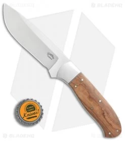 Boekoe Knives SVR Hunter Fixed Blade Knife Wild Olive Wood (4" Satin) -Knife Shop Boekoe Knives SVR Hunter wild olive wood satin BHQ 74451 er bottlecap