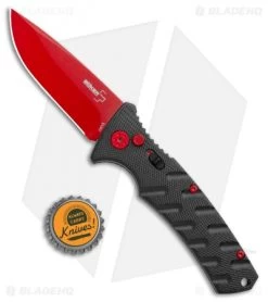 Boker Black Widow Strike Drop Point Automatic Knife Black (3.25" Red D2) -Knife Shop Boker Black Widow Strike Drop DP Black Red 01BO434NSOI BHQ 97030 jr bottlecap