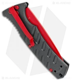 Boker Black Widow Strike Drop Point Automatic Knife Black (3.25" Red D2) -Knife Shop Boker Black Widow Strike Drop DP Black Red 01BO434NSOI BHQ 97030 jr side