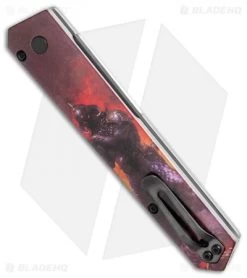 Boker Burnley Kwaiken Automatic Knife Frank Frazetta Series DD3 (3.5" Black) -Knife Shop Boker Burnley Kwaiken Auto Frank Frazetta Series DD3 Black 06EX297 BHQ 90337 jr side