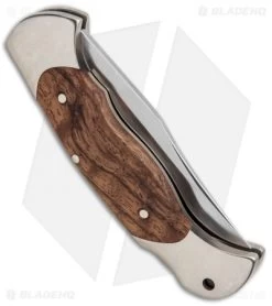 Boker Jager Gold Scout Folding Lockback Knife Walnut Wood (3.13" Satin) 112086 -Knife Shop Boker Jager Gold Scout Folding LB Walnut Wood Satin 112086 BHQ 90297 jr side
