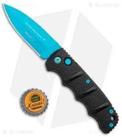 Boker Blue Scorpion Kalashnikov Dagger Automatic Knife (3.25" Electric Blue D2) -Knife Shop Boker Kalashnikov Black Widow Blue jr bottlecap
