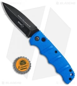 Boker Kalashnikov Dagger Automatic Knife Blade HQ Blue (3.25" Smokewash D2) -Knife Shop Boker Kalashnikov Dagger Auto Blue Black 01KALS32N BHQ 75530 jr bottlecap 2
