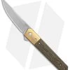 Boker Kwaiken Flipper Knife Canvas Micarta/Brass Bolster (3.5" Stonewash) -Knife Shop Boker Kwaiken Tuxedo Canvas Micarta Brass SW BHQ 77843 er