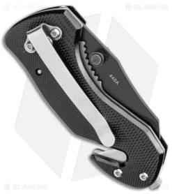Boker Magnum Compact Rescue Liner Lock Knife (2.375" Black) 01MB456 -Knife Shop Boker Magnum Compact Rescue LL Black BHQ 40385 jr side