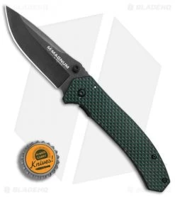 Boker Magnum Green Strike Frame Lock Knife LSCF/G-10 (3.3" Black SW) 01MB637 -Knife Shop Boker Magnum Green Strike BHQ 80833 er bottlecap