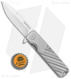 Boker Magnum Triple-S Point Liner Lock Knife (3" Satin) 01SC082 -Knife Shop Boker Magnum Triple S Point LL Satin 01SC082 BHQ 120662 jr bottlecap