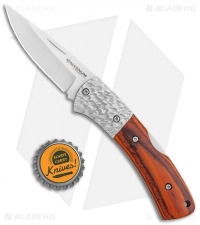 Boker Magnum Turul III Lock Back Knife Pakka Wood (2.6" Satin) 6 Boker Magnum Turul III Lock Back Knife Pakka Wood (2.6" Satin) - Image 4