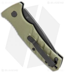 Boker Mini Strike Automatic Knife OD Green Aluminum (2.6" Smokewash D2) -Knife Shop Boker Mini Strike Auto OD Green Smokewash 01BO437NSOI BHQ 99630 jr side