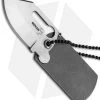 Boker Plus Kubasek KTK Dog Tag Knife Titanium W/ Chain (1.75" Satin) -Knife Shop Boker Plus KTK Dog Tag Button Lock BHQ 115024 jr