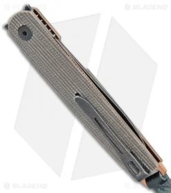 Boker Plus Kansei LRF Liner Lock Knife Green Canvas Micarta (3" Smokewash) -Knife Shop Boker Plus Kansei LRF LL Green Canvas Micarta Smokewash 01BO124SOI BHQ 101969 jr side