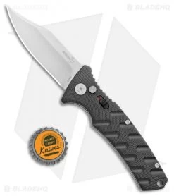 Boker Plus Strike Bowie Automatic Knife Black (3.25" Stonewash D2) -Knife Shop Boker Plus Strike Bowie Auto Black SW 01BO429NSOI BHQ 97034 jr bottlecap
