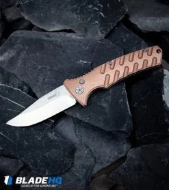 Boker Plus Strike Copper Automatic Knife (3.25" Stonewash) -Knife Shop Boker Plus Strike Copper Automatic Knife Stonewash BHQ 99645 kp stone web