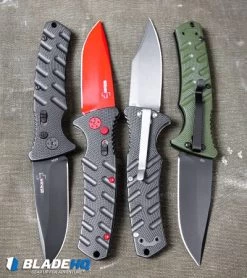 Boker Black Widow Strike Drop Point Automatic Knife Black (3.25" Red D2) -Knife Shop Boker Plus Strike Drop Point Automatic Knife OD Green Black D2 BHQ 97033 kp canvas bag web 1