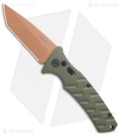 Boker Strike Tanto Desert Warrior Automatic Knife OD Green (3.25" Copper D2)