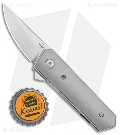 Boker Stubby Kwaiken Exclusive Flipper Knife Titanium (2" Satin) 6 Boker Stubby Kwaiken Exclusive Flipper Knife Titanium (2" Satin) - Image 4