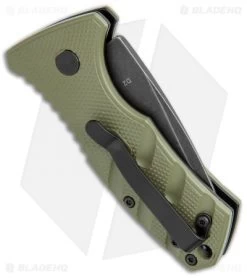 Boker Stubby Strike CA Legal Automatic Knife OD Green (1.9" Smokewash D2) -Knife Shop Boker Stubby Strike CA Legal Auto OD Green Smokewash 01BO442NSOI BHQ 99648 jr side
